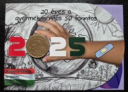 20 éves a gyermekmentős aranyozott 50ft-os bliszter!  Csak 100db készült!