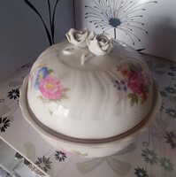 Hollóházi porcelán Hajnalka mintás bonbonier