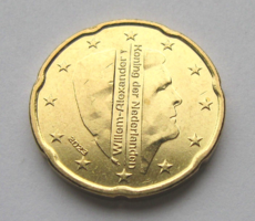 Hollandia – 20 Euro cent – 2023 – Vilmos-Sándor király