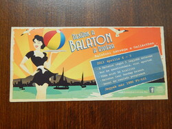 Képeslap - Balatoni hétvége a Gellértben /2/; 21x10cm; "Nekünk a Balaton a Riviéra"