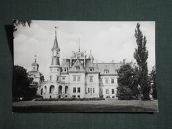 Képeslap,Tura,BOTANIQ Turai Kastély,iskola látkép,részlet,1963-