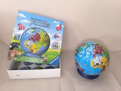 Ravensburger 3D puzzle ball - globe with animals - 72 pieces