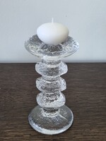 Iittala finn jégüveg gyertyatartó- Timo Sarpaneva designer tervezése, Festivo sorozat