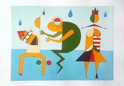 Ef Zámbó István - Korniss után szabadon 41 x 59 cm computer print, merített papír