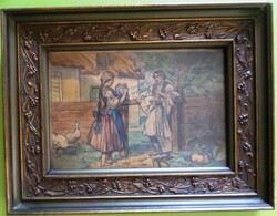 Juszkó Béla (1877 - 1969): Udvarlás (Aukcionált!)