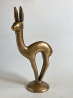 Art deco bronz őz szobor