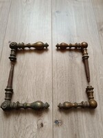 2 pár antik sárgaréz kilincs