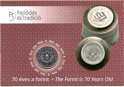 70 éves a forint 50 forintos, elsőnapi veret