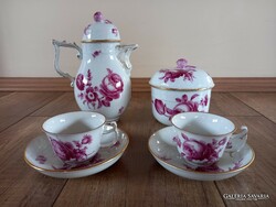 Antik Herendi porcelán kétszemélyes kávéskészlet