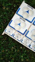 Antik kék fehér art deco kőporcelán fűszertartó fajansz fali szekrényke Bauhaus fűszeres