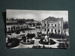 Képeslap,Tapolca,Hősi emlékmű,szobor,park,tér,utca látkép,részlet,1956-