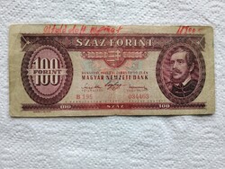 100Ft 1947 fellelt, Eredeti, a képen látható állapotban  18900Ft