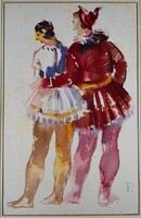 Pleidell János (1915-2007): MOHÁCSI LÁNYOK (VISELET) 1959