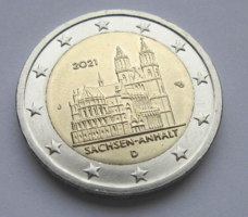 Németország -  2 euró emlékérme – 2021 – Szász-Anhalt - a Magdeburg-i katedrális - "J"