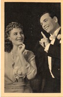 Képeslap: Színészek, Gyenes Magda és Ráthonyi Róbert.