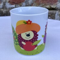 Cuki sünis - süni mintás gyerek - ovis porcelán bögre - csupor - pohár