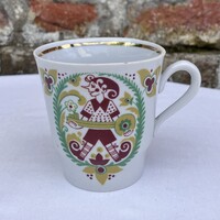 Ritka Poltava szovjet - orosz mesejeleneset Burattinó - Pinokkió mintás porcelán csésze - pohár