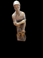 Jelzett - Vàjàr / Bànyàsz Bronz Szobor - 50-es évek- Monumentàlis