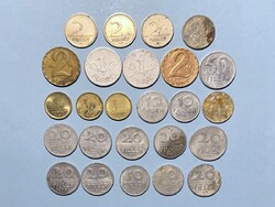 Magyar Népköztársaság 25 db 10 fillér 20 fillér 50 fillér 1 2 forint