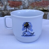 Zsolnay bálna mintás porcelán bögre - csupor - csésze - pohár