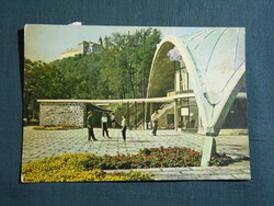 Képeslap,Tihany,Bencés Apátság templom,posta látkép,részlet,1963-