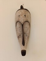 Afrikai maszk antik Fang népcsoport nagy méretű fa Gabon africká maska D400 524 1959