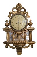 Antik aranyozott fa óra B176