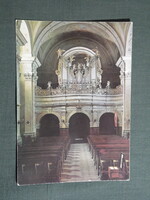 Képeslap,Tihany,Bencés Apátság,orgona látkép,részlet,1976-