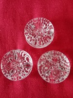 3 db régi skandináv /  finn Iittala jégüveg gyertyatartó Tapio Wirkkala - Ultima Thule sorozat