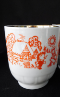 Régi szovjet gyerekbögre mesejelenettel - Oktyabrszkij  Porcelángyár