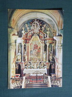 Képeslap,Tihany,Bencés Apátság,oltár látkép,részlet,1983-