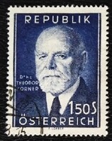 A982p /  Ausztria 1953 Dr. Theodor Körner bélyeg pecsételt