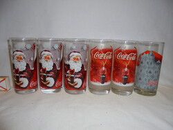 Hat darab Coca-cola pohár együtt
