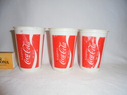 Három darab Coca-cola műanyag pohár - együtt