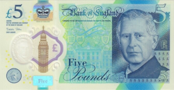 Egyesült Királyság 5 font 2023 UNC POLYMER