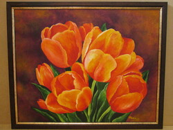 Narancssárga Tulipánok, Festmény