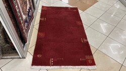3823 INDIAI Gabbeh kézi csomó gyapjú szőnyeg 90X160CM INGYEN FUTÁR