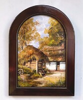 Fekete Zsolt Falusi udvar 40x30 cm + keret
