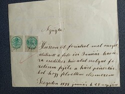 ZA630.50 Régi irat - Nyugta Szeged 1898 -hátoldalán:  Szeged város árvaszéke 1947   gépelt irat