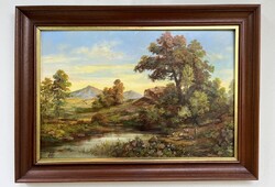 Kovács József Romantikus táj 40x60 cm + keret