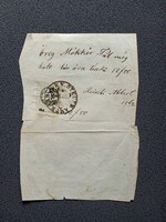 ZA630.39 Régi irat  (nyugta) Öreg Mákker Pál még hatt bór ára tészki - GYŐR RAAB 1862 Reischi Albert