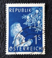 A1009p /  Ausztria 1954 Karácsony bélyeg pecsételt