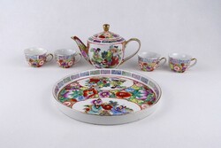 1W086 Kisméretű, 4 személyes kínai porcelán kávés/teás készlet