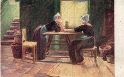 Képeslap: Nők. Tolnay Tibor festmény.
