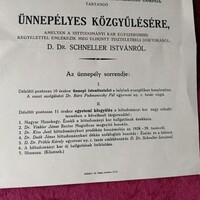 MEGHÍVÓ/ÜNNEPÉLYES KÖZGYŰLÉSRE/1939. október 1-én Sopron. Képek szerint.