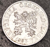 Csehszlovákia 3 heller, 1953.
