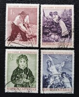A1087-90p /  Ausztria 1961 Képzőművészeti Társaság bélyegsor pecsételt