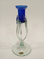 Handmade glass candle holder