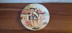 Kínai kézzel festett porcelán tányér
