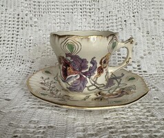 Sarreguemines Orchidées fajansz csokis csésze szett
